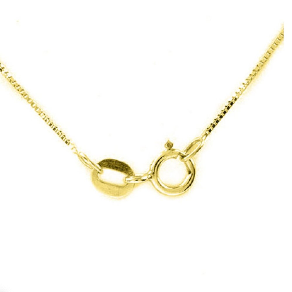 14K. SOLID GOLD NECKLACE WITH NATURAL BLUE TOPAZ - Picture 3 of 6